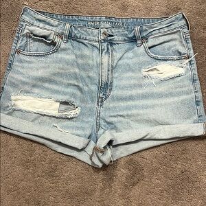 American Eagle Outfitters Blue Jean Shorts Distressed Casual